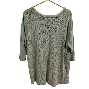 Lucky brand top blue green color mesh sides and back size 2XL